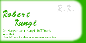 robert kungl business card